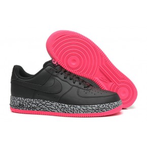 Women Nike Air Force 1 Low Black Pink Shoes