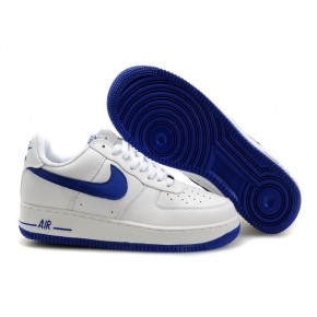 Women Nike Air Force 1 Low White Blue Shoes