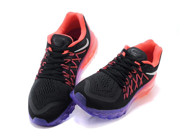 Women Nike Air Max 2015 Black Orange Purple Shoes