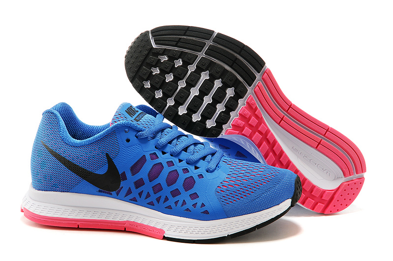 Women Nike Air Zoom Pegasus 31 Blue White Red Running Shoes - Click Image to Close