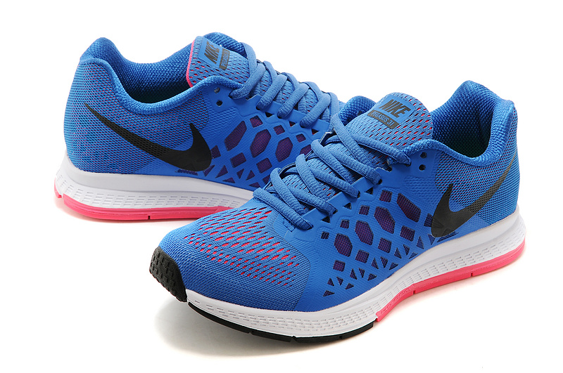 Women Nike Air Zoom Pegasus 31 Blue White Red Running Shoes - Click Image to Close