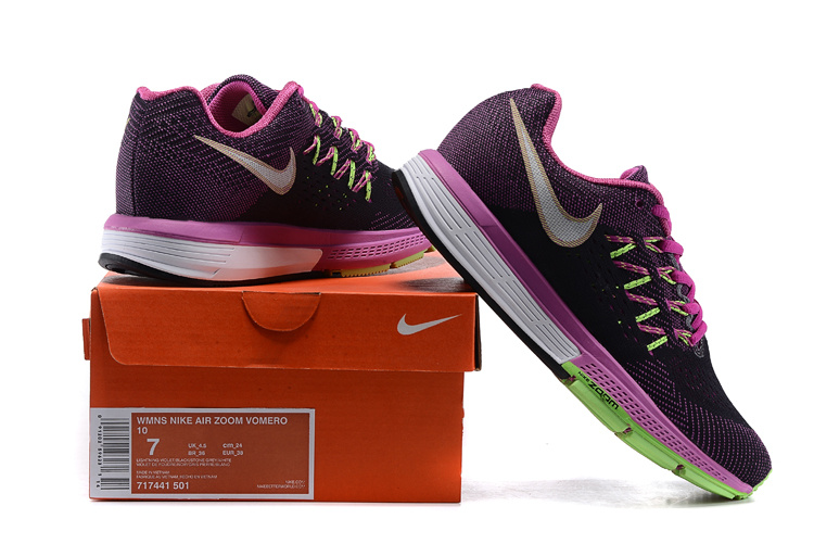 Women Nike Air Zoom Vomero 10 Black Pink White Shoes - Click Image to Close
