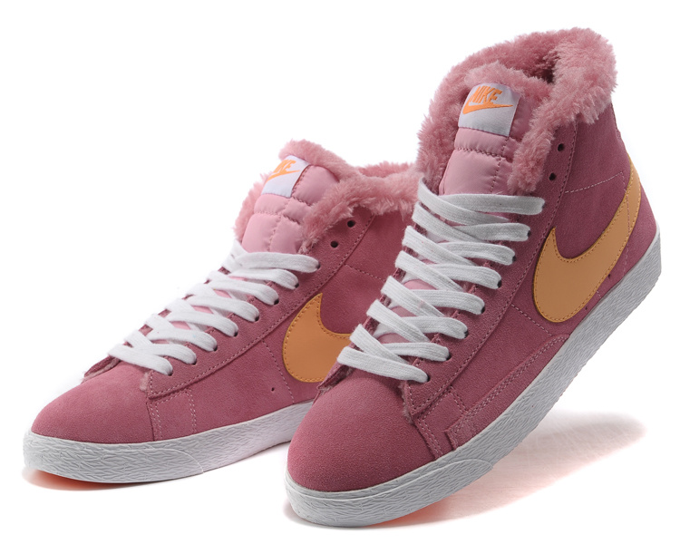 Women Nike Blazer 1 High Pink Orange Shoes