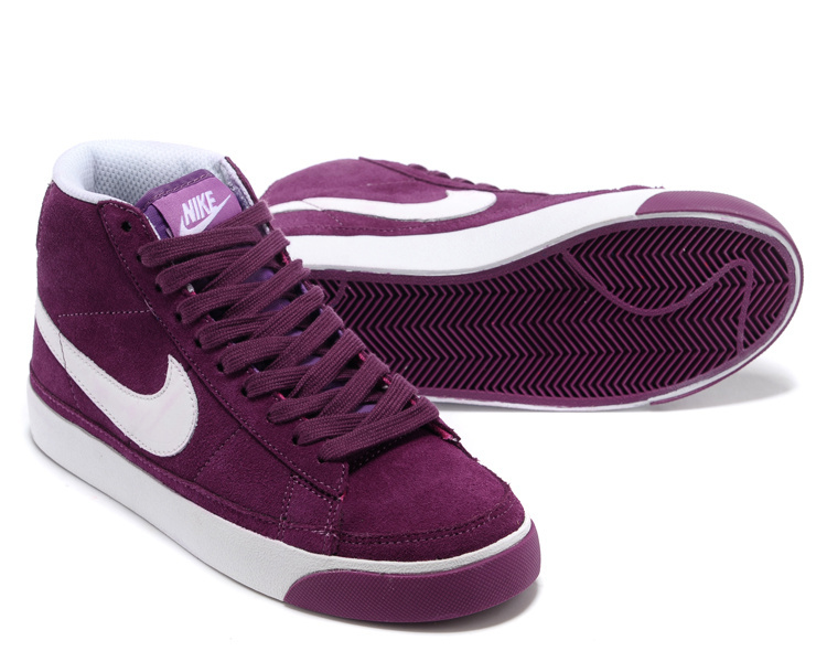 Women Nike Blazer 2 High Red Purple White Shoes