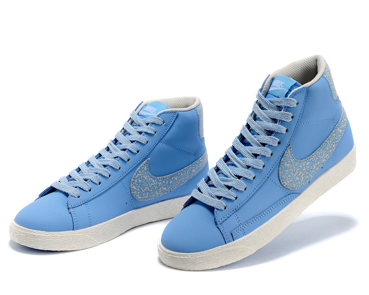 Women Nike Blazer High Blue Shoes Shoes - Click Image to Close