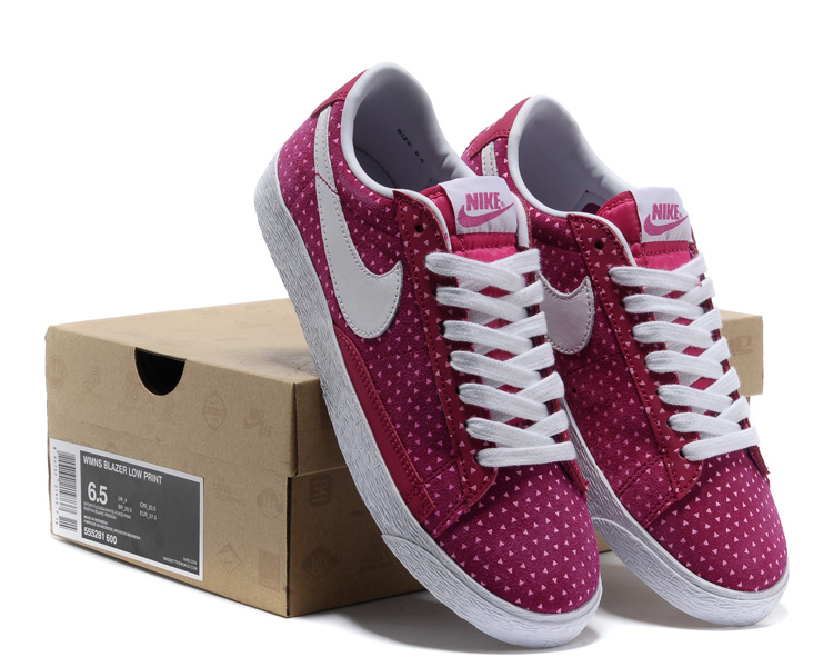 Women Nike Blazer Low Pink White Shoes