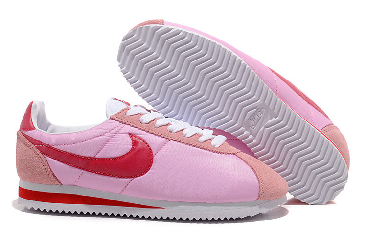 Women Nike Classic Cortez Nylon Pink Red Shoes