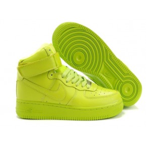 Women Nike Dunk High All Fluorscent Green Shoes