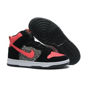 Women Nike Dunk High SB Black Red White Shoes