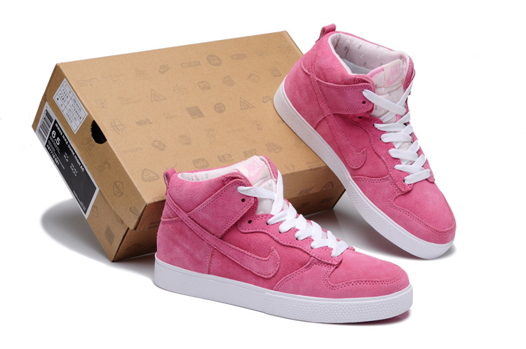Women Nike Dunk SB Pink White Shoes