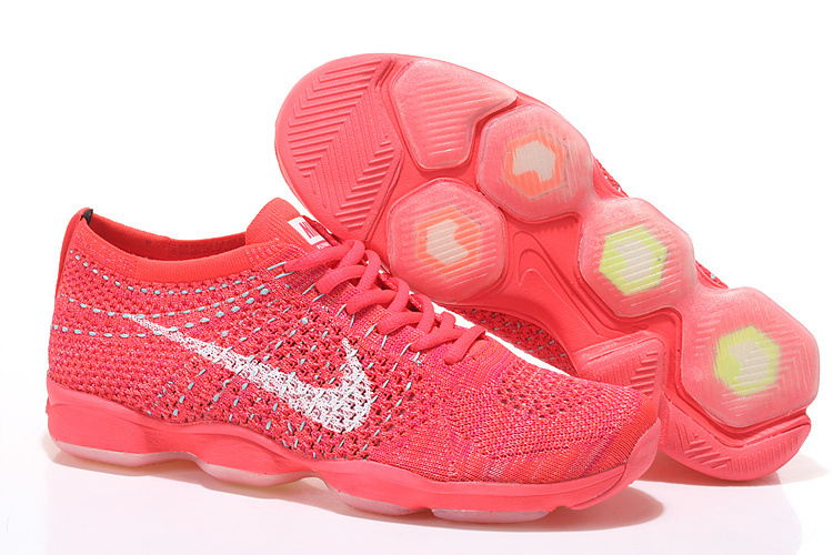 Women Nike Flyknit Agility All Red Running Shoes