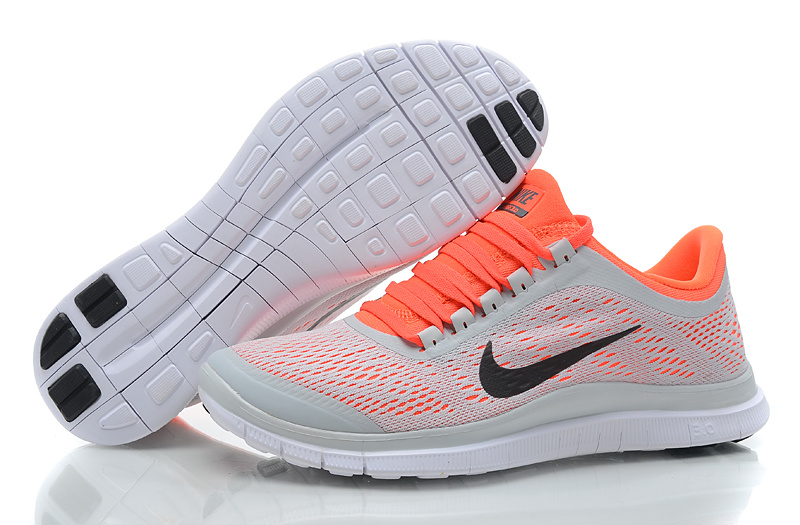 Women Nike Free 3.0 V5 Grey Orange Running Shoes