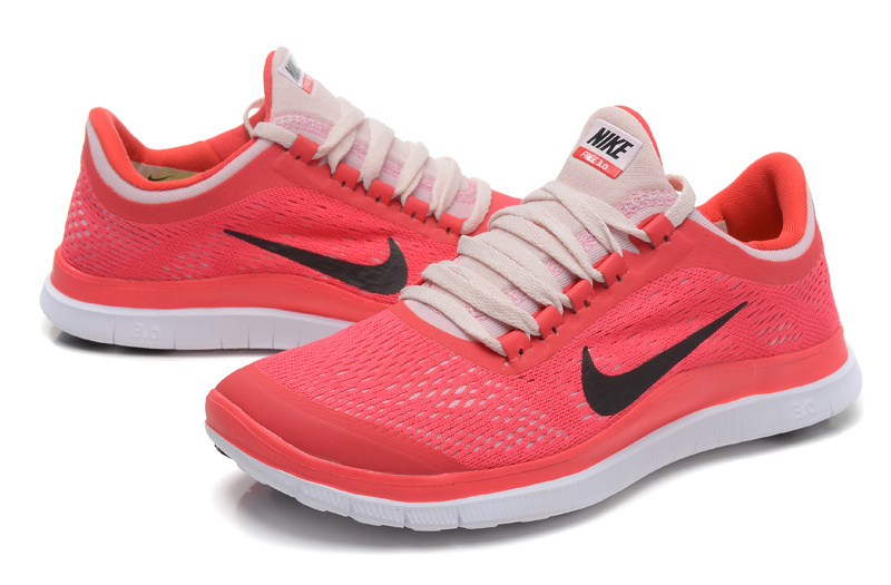 Women Nike Free 3.0 V5 Red Pink Running Shoes - Click Image to Close