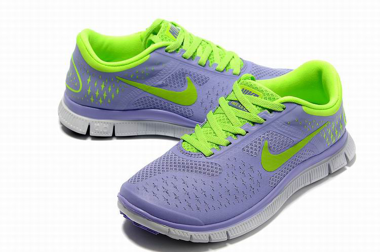 Women Nike Free 4.0 V2 Light Purple Fluorscent Running Shoes - Click Image to Close