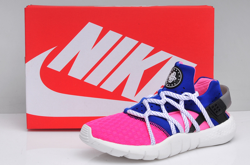 Women Nike Huarache NM Dynamic Pink Game Royal Blue Shoes