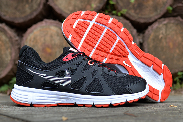 Women Nike Revolution 2 MSL Black Orange Running Shoes - Click Image to Close