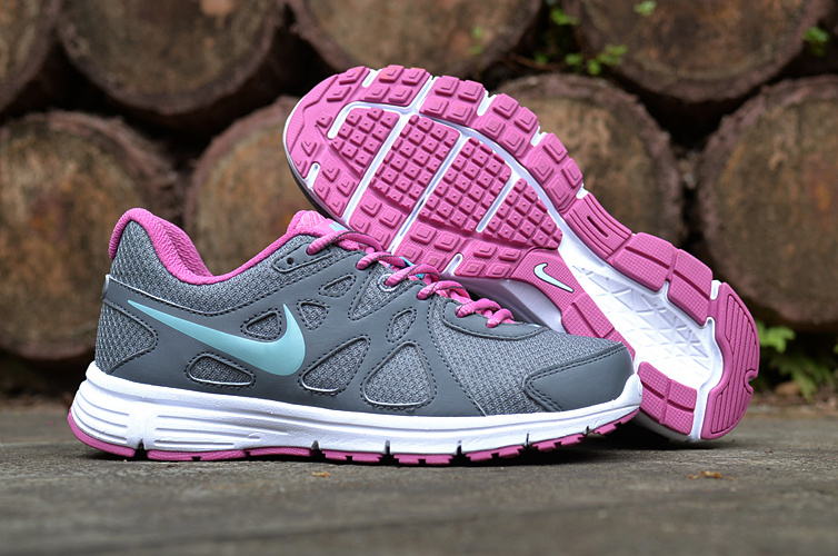 Women Nike Revolution 2 MSL Grey Pink Running Shoes