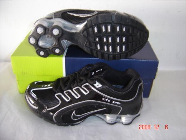 Women Nike Shox R5 Black Silver Running Shoes