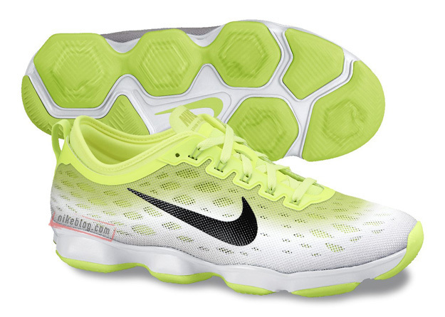 Women Nike Zoom Fit Agility Fluorscent Green White Running Shoes