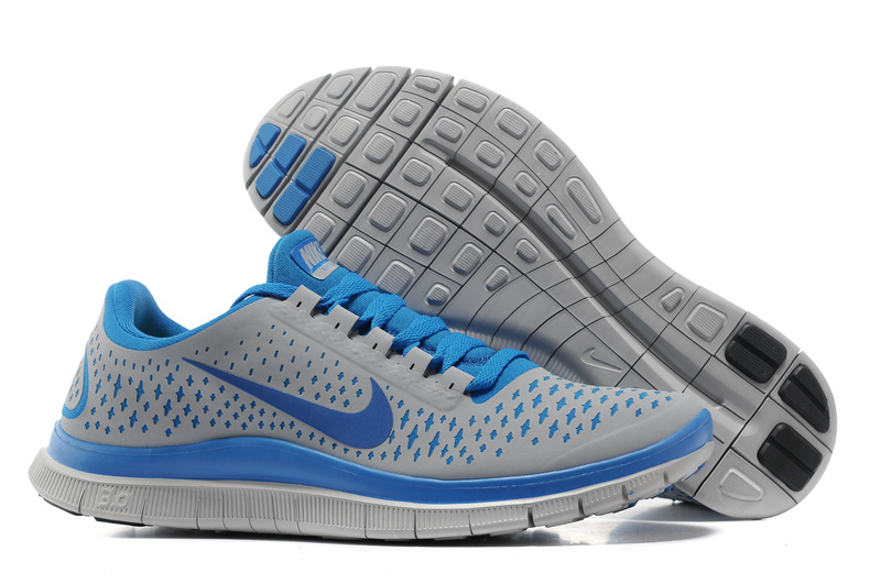 Women Nike Free Run+ 3 Grey Blue Shoes