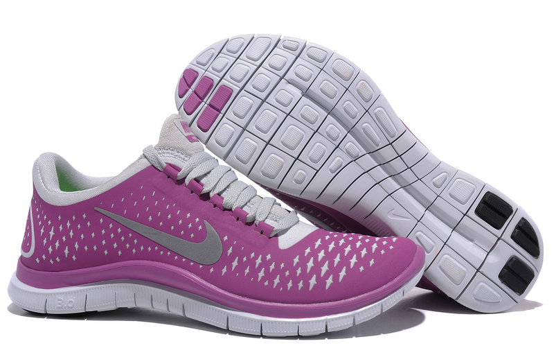 Women Nike Free Run+ 3 Purple Grey Shoes