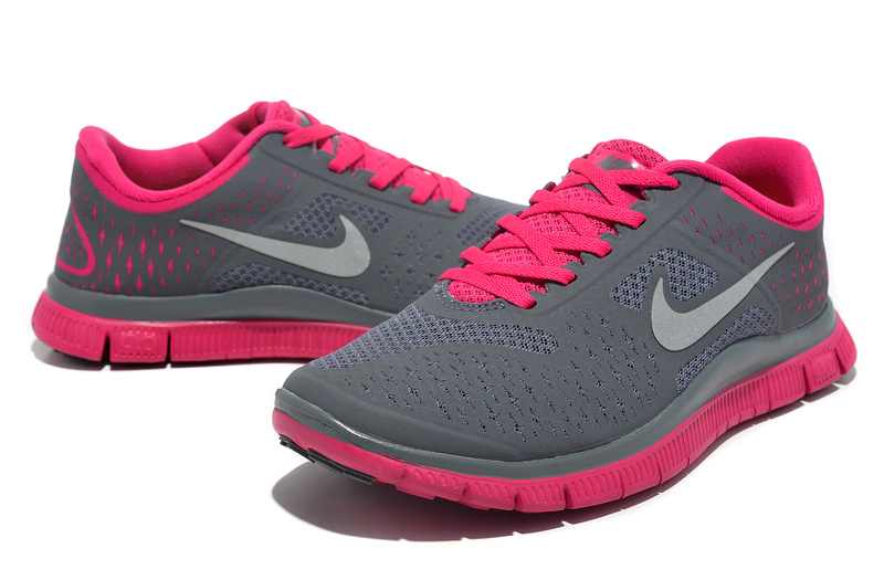 Women Nike Free Run 4.0 V2 Grey Pink Shoes