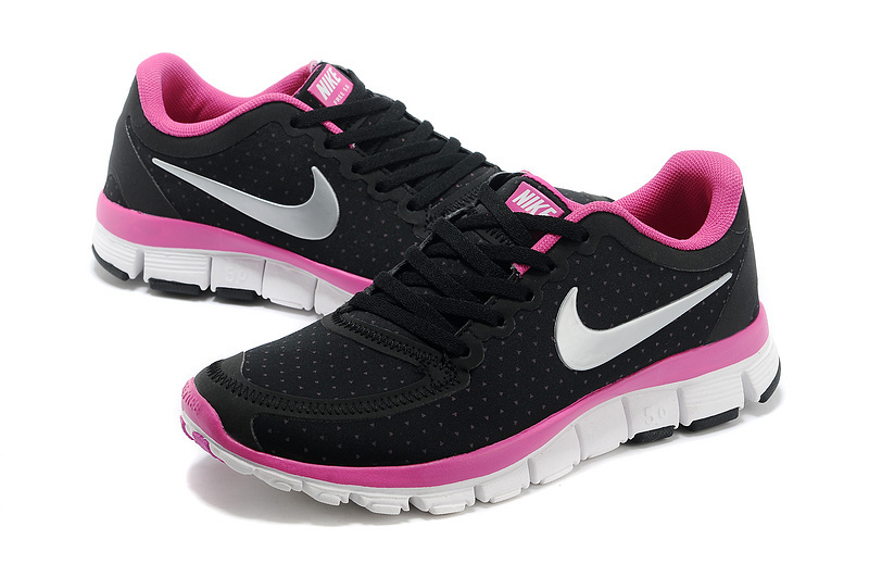 Womens Nike Free Run 5.0 V4 Black Peach White Shoes