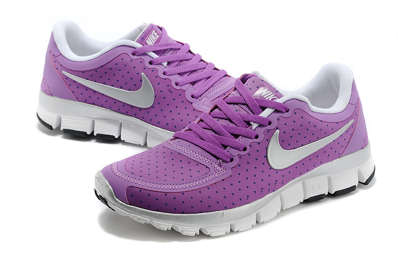 Womens Nike Free Run 5.0 V4 Purple Silver Shoes