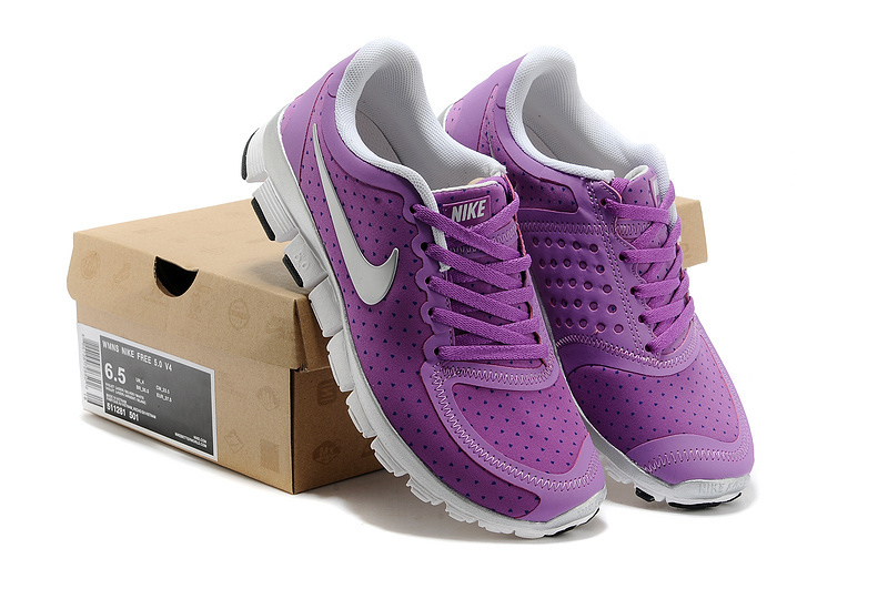 Womens Nike Free Run 5.0 V4 Purple Silver Shoes - Click Image to Close