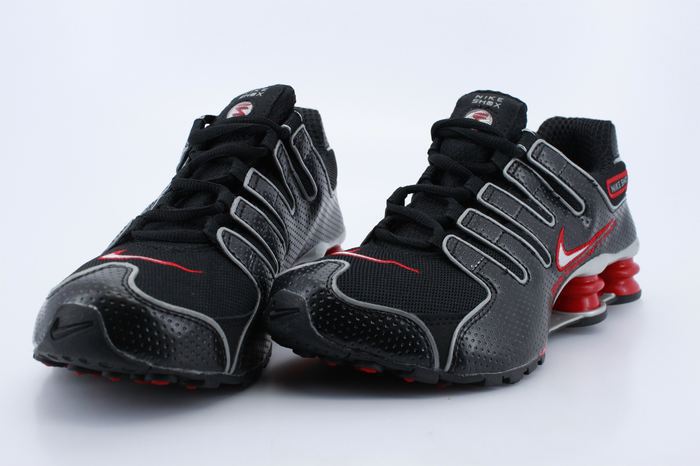 Women Nike Shox NZ Black Dark Red Shoes - Click Image to Close