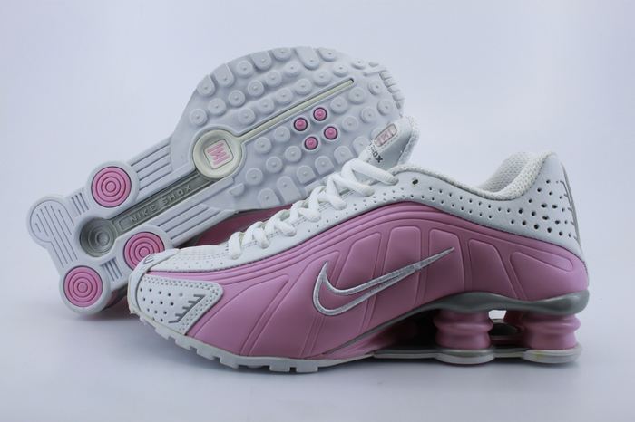 Women Shox Pink White Shoes - Click Image to Close